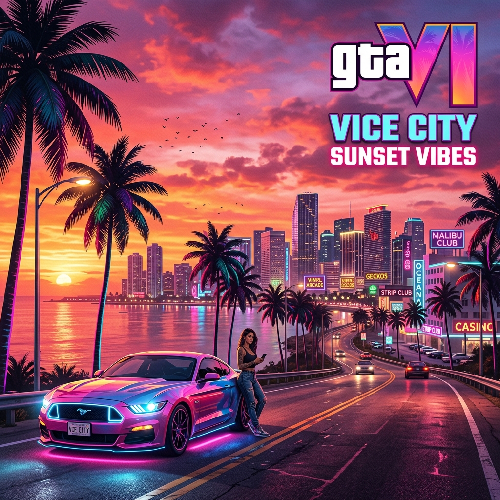 GTA 6 Vice City Sunset Concept Art